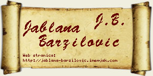 Jablana Barzilović vizit kartica